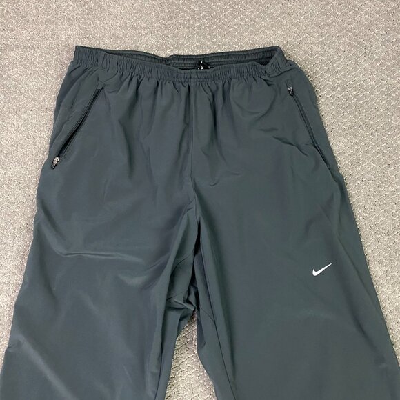 Nike Running Pants Men's 2XL Gray Woven Stretch Ankle Zip Gym Track 640111 060 - Picture 2 of 16